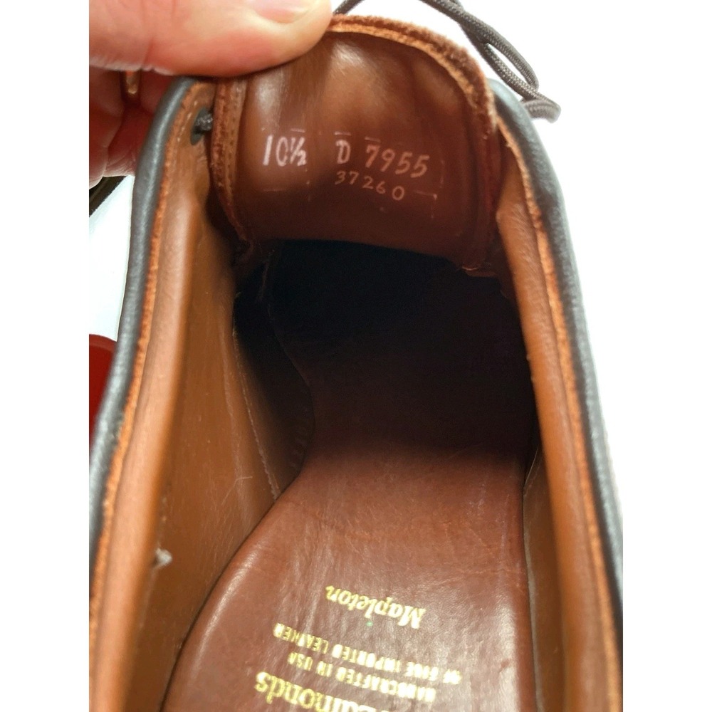 Allen Edmonds Mapleton Brown Leather Oxfords Dress Shoes Mens Sz 10.5D Career - Picture 6 of 7